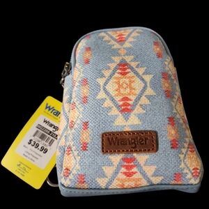 Wrangler Multicolor Geometric Cosmetic Bag
